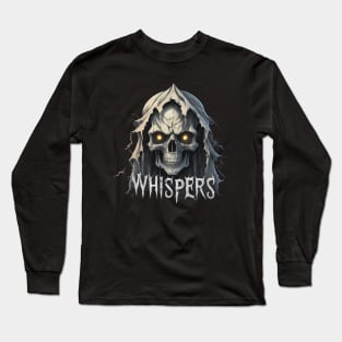 Skull Art Design Whispers Long Sleeve T-Shirt
